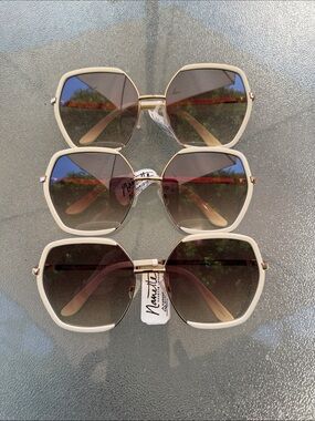 Nanette Lepore Cream Frame Sunglasses with Brown Gradient Lenses
*one pair